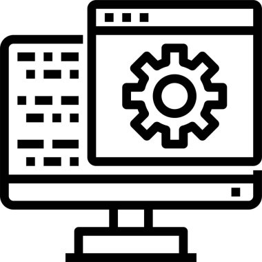 Programlama kavramının asgari vektör simgesi 