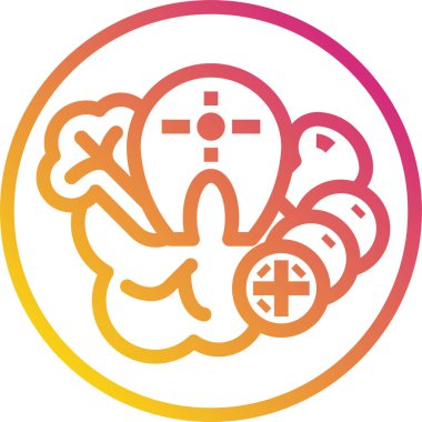 Bifteğin minimalist vektör simgesi