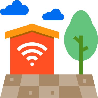 Kablosuz bağlantının basit simgesi, vektör illüstrasyonu