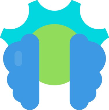 Basit modern fikir simgesi, vektör illüstrasyonu