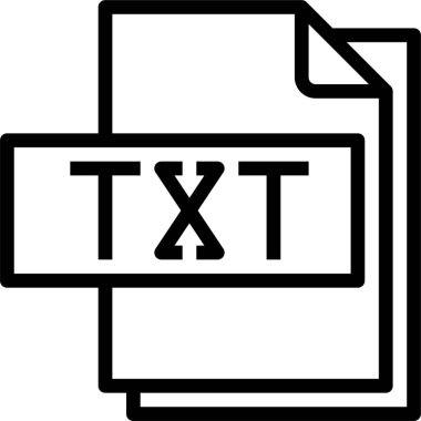 txt dosya biçimi vektör illüstrasyonu 
