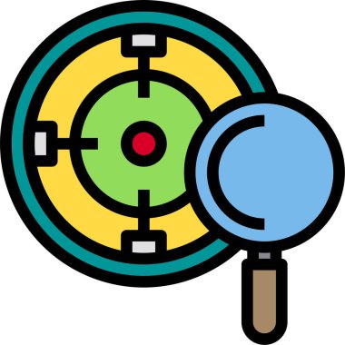 minimalistic vector icon of target concept