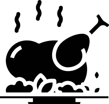 tavuk simgesi, vektör illüstrasyonu