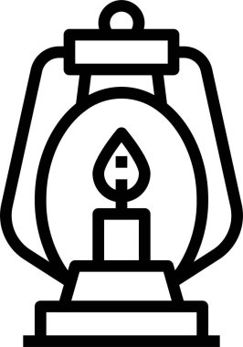 mum lambası düz simgesi, vektör illüstrasyonu