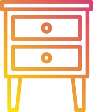 Kabine düz simgesi, vektör illüstrasyonu