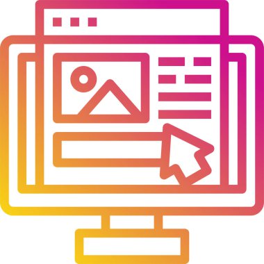 Dijital içeriğin minimalist vektör simgesi 