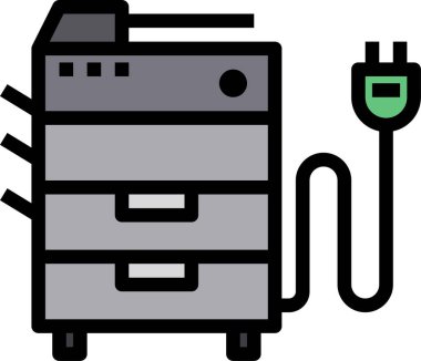 Kopyalama makinesinin minimalist vektör simgesi