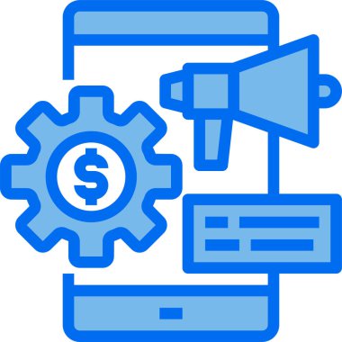 Megafon ikonu vektör illüstrasyonu