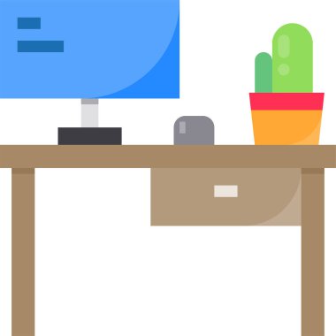 Bilgisayarın stil minimalist vektör simgesi