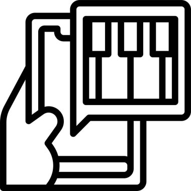 Akıllı telefon simgesinin vektör illüstrasyonu