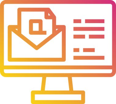 e- posta simgesi vektör illüstrasyonu 