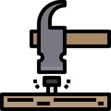 Çekiç ikonu vektör illüstrasyonu