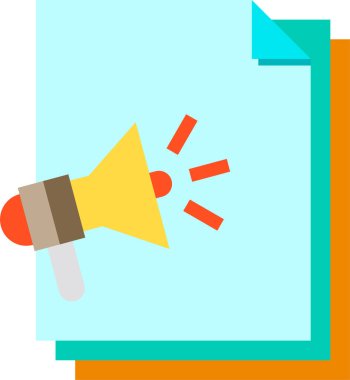 Megafon ikonu vektör illüstrasyonu