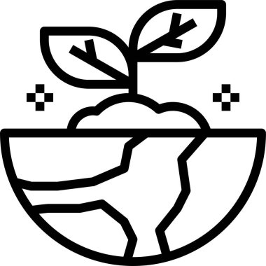 Ekoloji minimalist vektör simgesi