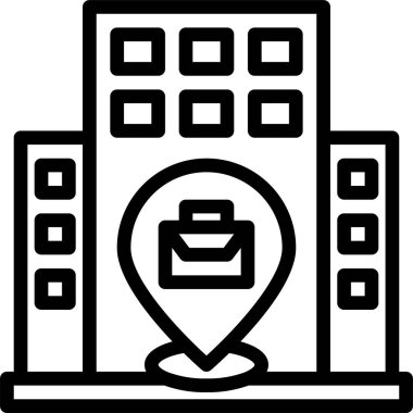 Pin konumunun minimalist vektör simgesi 