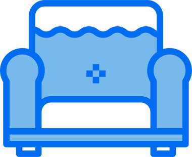 Kanepenin minimalist vektör simgesi