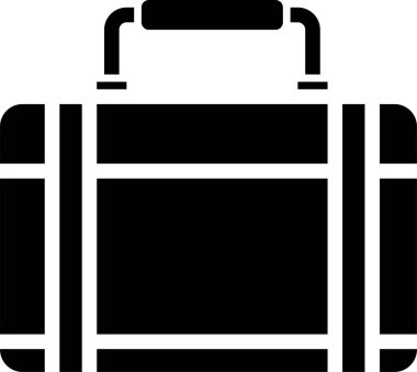 Bagaj çantasının minimalist vektör simgesi