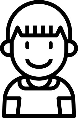 kullanıcı profili, çocuk avatarı, vektör illüstrasyonu 