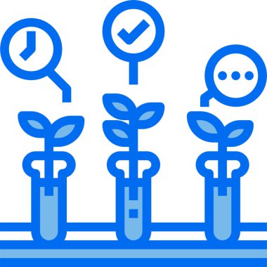 Bitkilerin büyüme simgesi, vektör illüstrasyonu