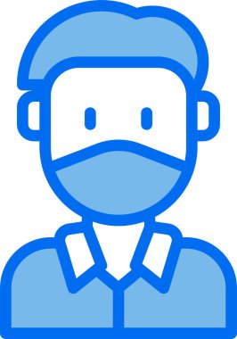 Maske tasarımı erkek avatarı, vektör illüstrasyonu  