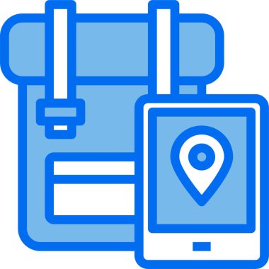 Pin konumunun minimalist vektör simgesi 