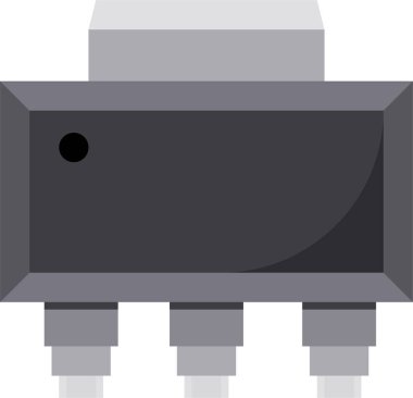 Dijital işlemci simgesi. Çip simgesi. Teknoloji simgesi