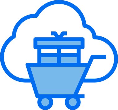 çevrimiçi alışveriş simgesi vektör illüstrasyonu