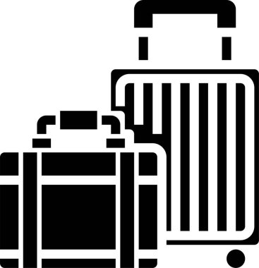 modern tasarım minimalist vektör simgesi, bagaj