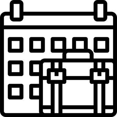 Takvim simgesinin vektör illüstrasyonu