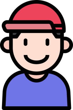 kullanıcı profili, çocuk avatarı, vektör illüstrasyonu 