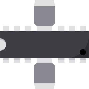 Dijital işlemci simgesi. Çip simgesi. Teknoloji simgesi