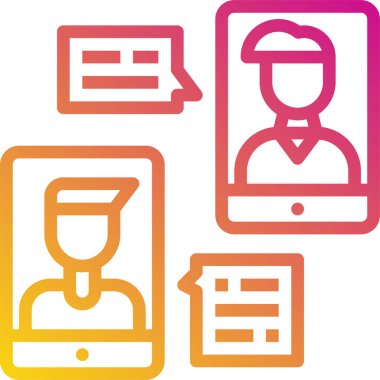 Akıllı telefon simgesinin vektör illüstrasyonu