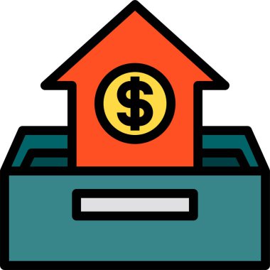 finansal bankacılık düz vektör simgeleri