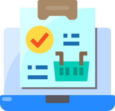 çevrimiçi alışveriş simgesi vektör illüstrasyonu