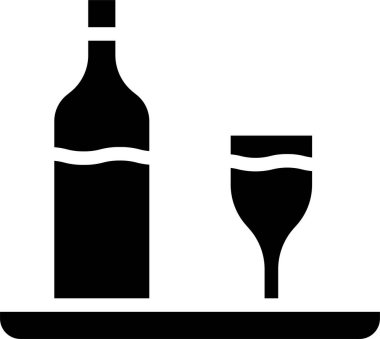 Stil minimalist içecek vektör simgesi