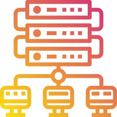 sunucu minimalist vektör simgesi