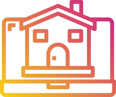 ev simgesi vektör illüstrasyonu