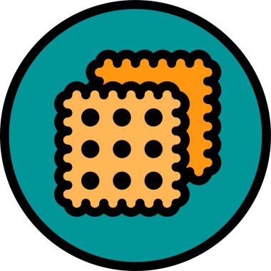 Bisküvi simgesi vektör illüstrasyonu