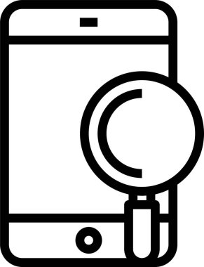 Akıllı telefon simgesinin vektör illüstrasyonu