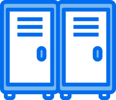 İki dolabın minimalist vektör simgesi