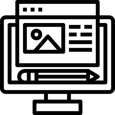 Web sitesi arayüzünün minimalist vektör simgesi