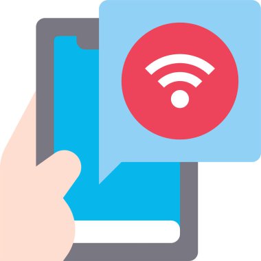 Kablosuz bağlantının basit simgesi, vektör illüstrasyonu