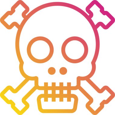 Kafatasının minimalist vektör simgesi