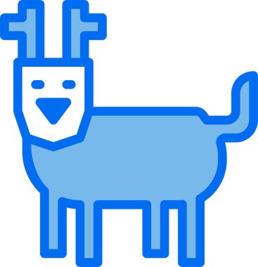 Geyik minimalist vektör simgesi