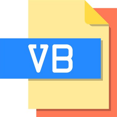vb dosya biçimi vektör illüstrasyonu 