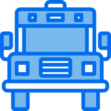 Okul servisi minimalist vektör simgesi