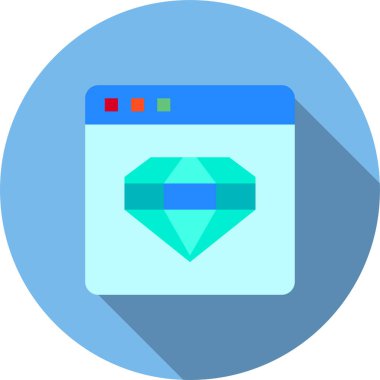 Web tarayıcı, basit vektör simgesi tasarımı