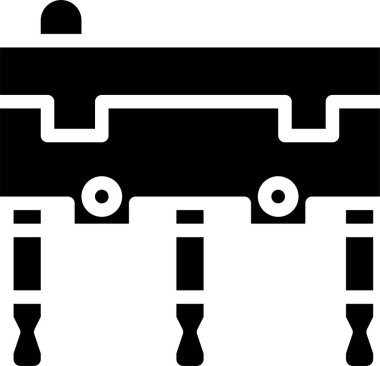 Elektronik şalterin vektör illüstrasyonu 