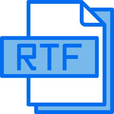rtf dosya biçimi simge vektörü