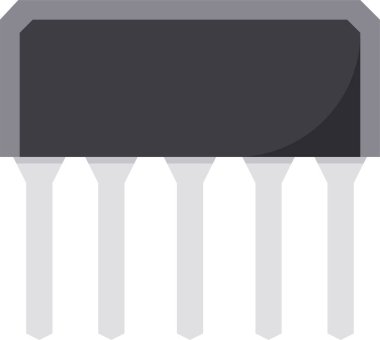 Dijital işlemci simgesi. Çip simgesi. Teknoloji simgesi